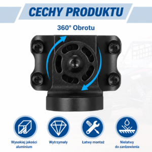 Uchwyt montażowy na rollbar 1,75–2″ do akcesoriów UTV ATV Maverick X3/ R